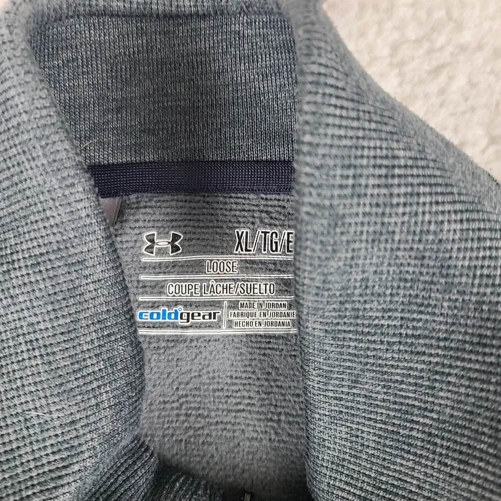 Under Armour Storm Sweater Mens XL Gray Heathered Loose Coldgear‎ Performance EC